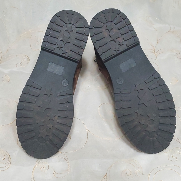 SO Women's Bowfin Lace Up/Zip Combat Boots Brown Size: 9 Med. - Picture 3 of 3